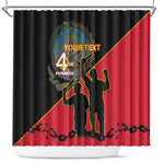 Personalized 4 De Fevereiro Angola Shower Curtain Coat Of Arms Style