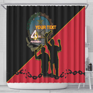 Personalized 4 De Fevereiro Angola Shower Curtain Coat Of Arms Style