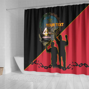 Personalized 4 De Fevereiro Angola Shower Curtain Coat Of Arms Style