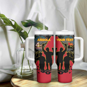 Personalized 4 De Fevereiro Angola Tumbler With Handle Coat Of Arms Style