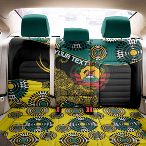 Personalized Mozambique Back Car Seat Cover African Elephant With Capunala Pattern