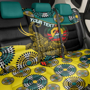 Personalized Mozambique Back Car Seat Cover African Elephant With Capunala Pattern