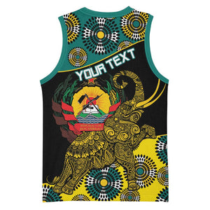 Personalized Mozambique Basketball Jersey African Elephant With Capunala Pattern LT15