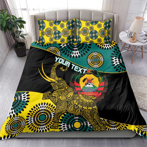 Personalized Mozambique Bedding Set African Elephant With Capunala Pattern