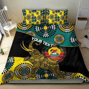 Personalized Mozambique Bedding Set African Elephant With Capunala Pattern