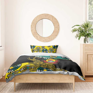 Personalized Mozambique Bedding Set African Elephant With Capunala Pattern