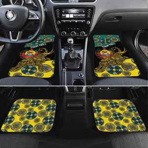 Personalized Mozambique Car Mats African Elephant With Capunala Pattern