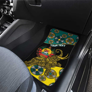 Personalized Mozambique Car Mats African Elephant With Capunala Pattern