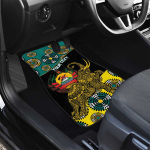 Personalized Mozambique Car Mats African Elephant With Capunala Pattern