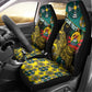 Personalized Mozambique Car Seat Cover African Elephant With Capunala Pattern