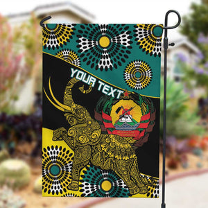 Personalized Mozambique Garden Flag African Elephant With Capunala Pattern