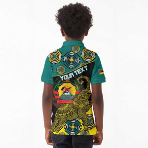 Personalized Mozambique Kid Polo Shirt African Elephant With Capunala Pattern