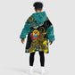 Personalized Mozambique Kid Wearable Blanket Hoodie African Elephant With Capunala Pattern