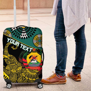 Personalized Mozambique Luggage Cover African Elephant With Capunala Pattern