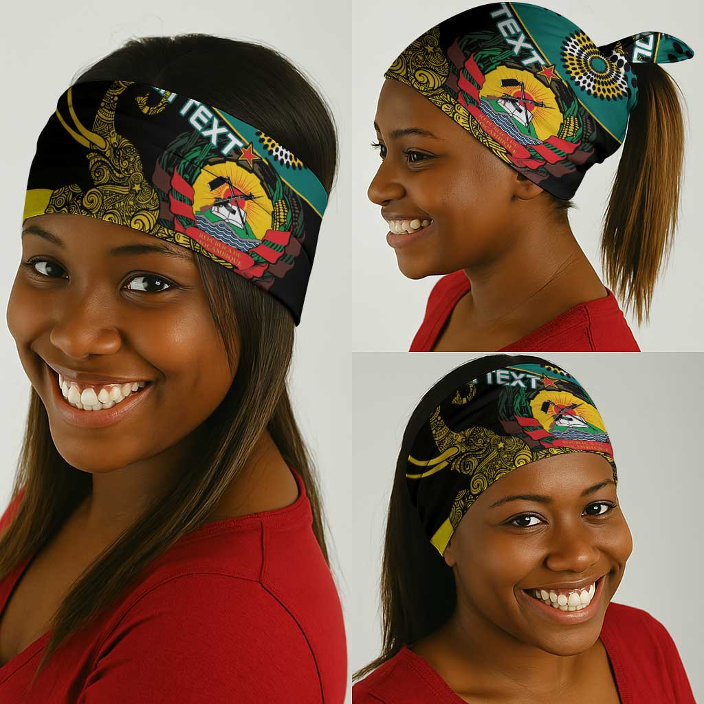 Personalized Mozambique Neck Gaiter African Elephant Capunala Pattern LT15