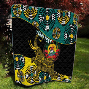 Personalized Mozambique Quilt African Elephant With Capunala Pattern