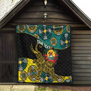 Personalized Mozambique Quilt African Elephant With Capunala Pattern