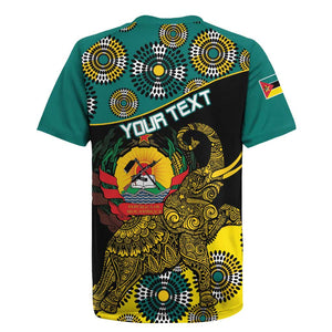 Personalized Mozambique Rugby Jersey African Elephant With Capunala Pattern