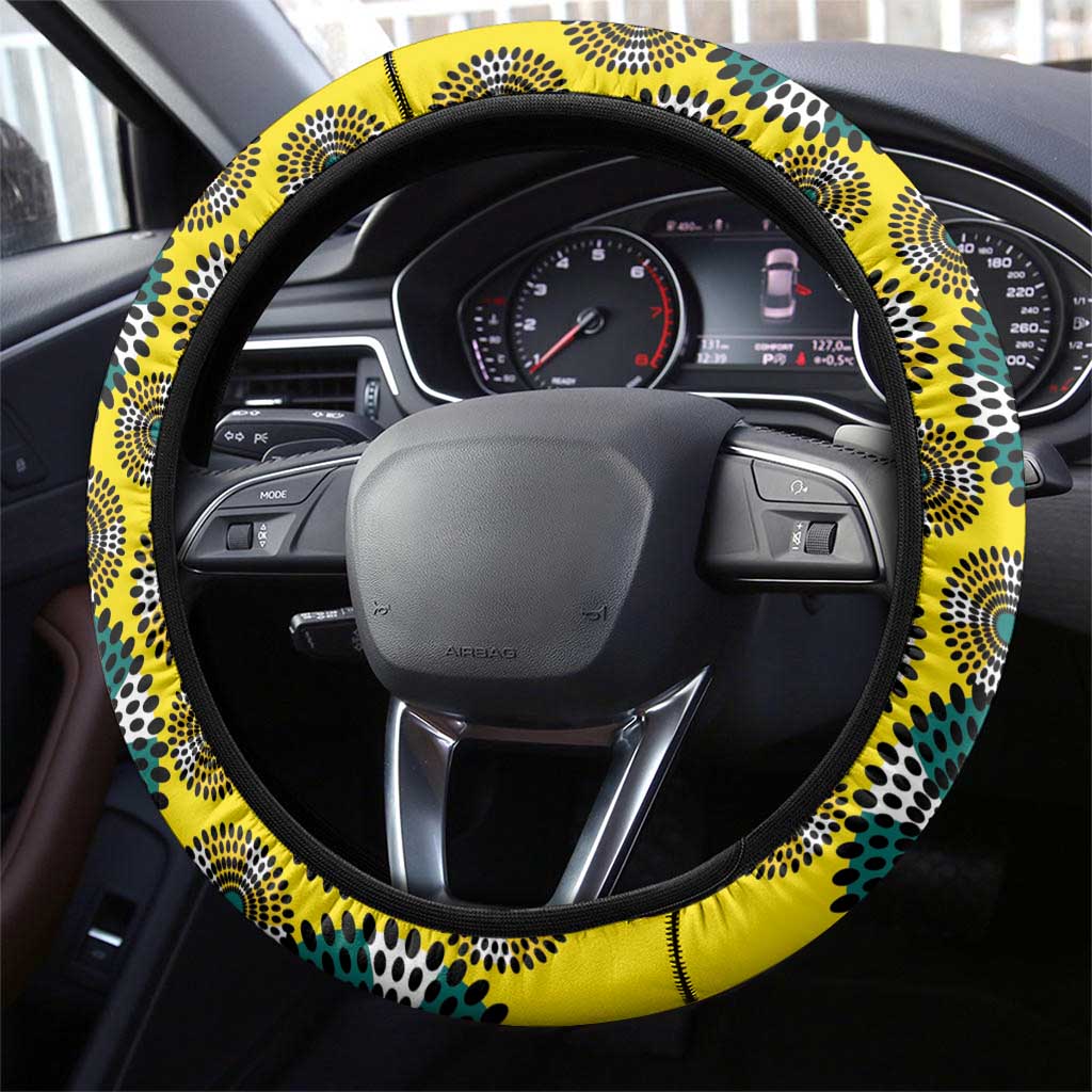 Mozambique Steering Wheel Cover African Elephant With Capunala Pattern