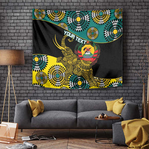 Personalized Mozambique Tapestry African Elephant With Capunala Pattern