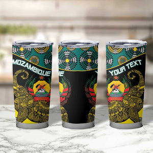 Personalized Mozambique Tumbler Cup African Elephant With Capunala Pattern