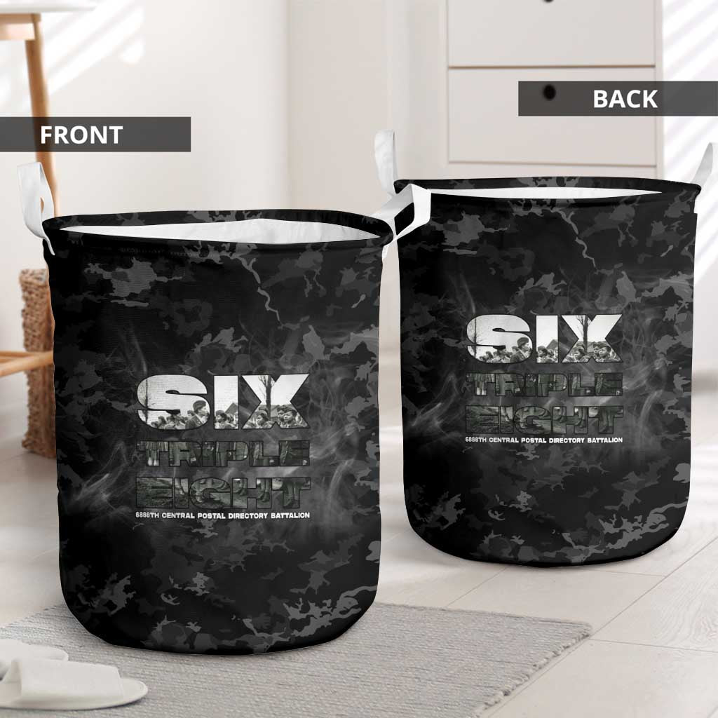 African American Heroes Laundry Basket Six Triple Eight - Camo Style