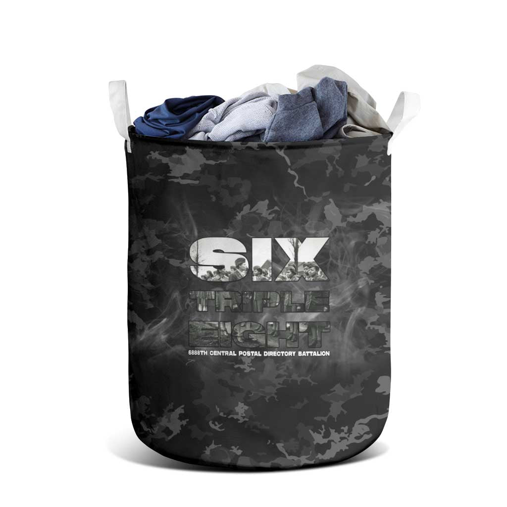 African American Heroes Laundry Basket Six Triple Eight - Camo Style