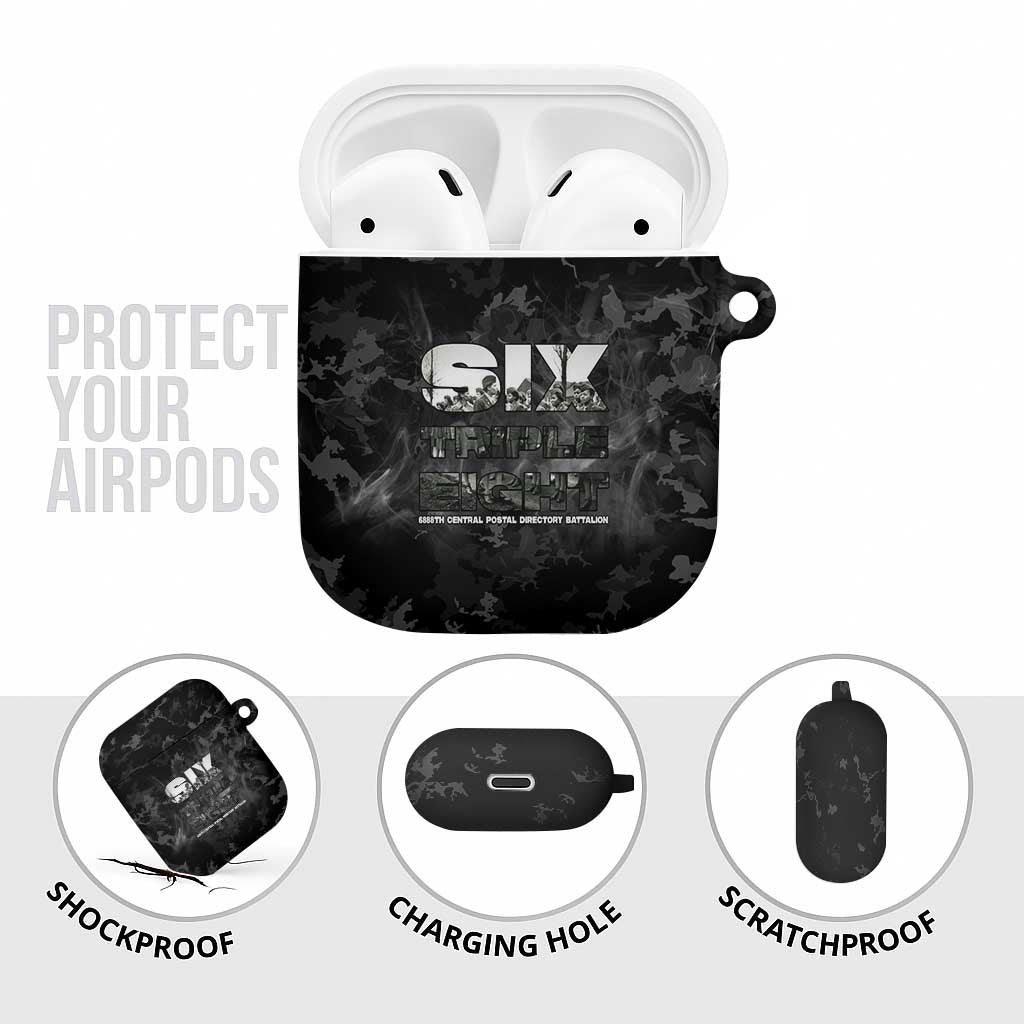 African American Heroes AirPods Case Six Triple Eight - Camo Style