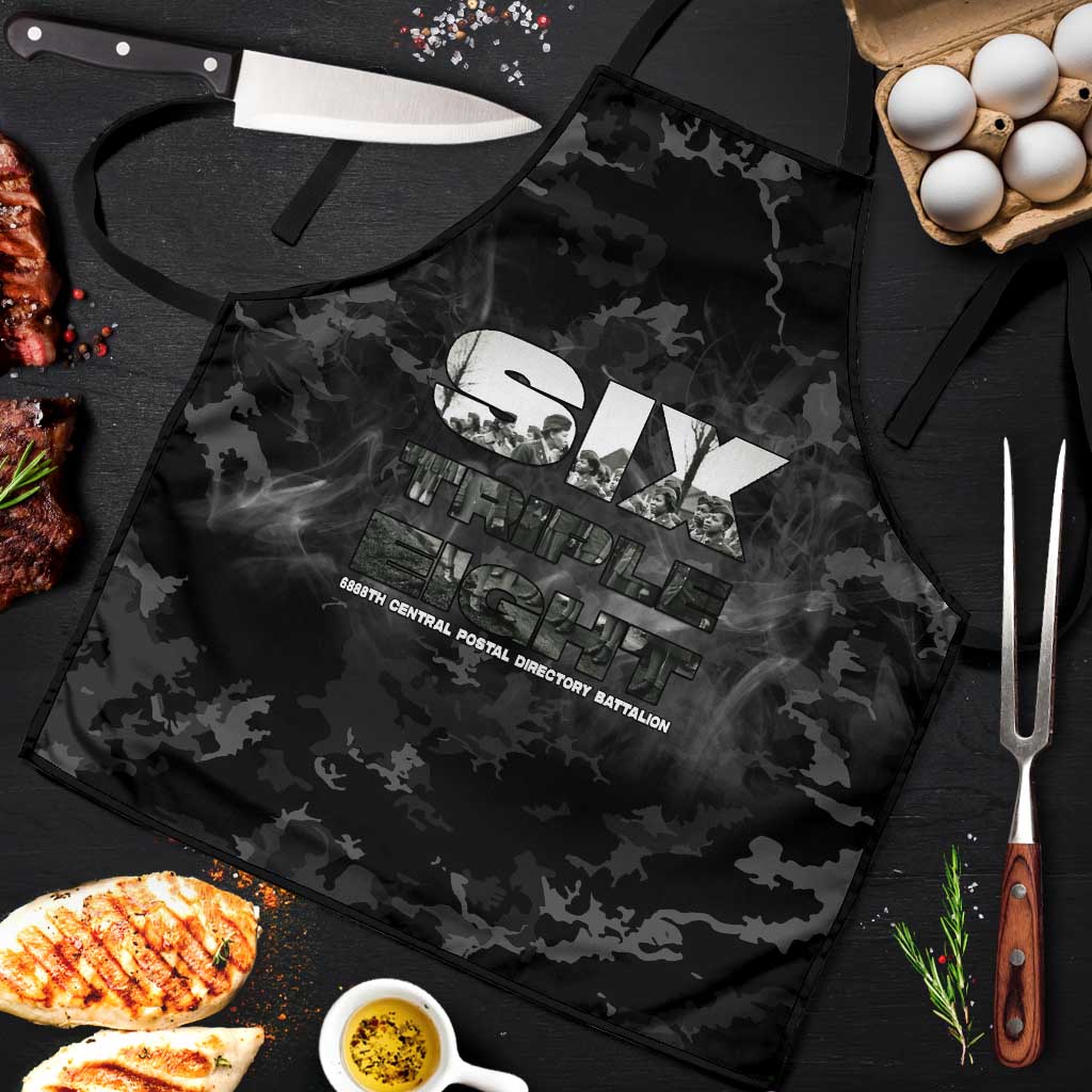 African American Heroes Apron Six Triple Eight - Camo Style