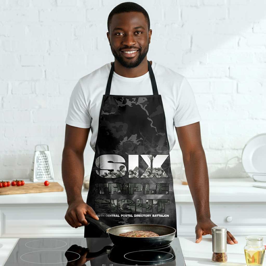 African American Heroes Apron Six Triple Eight - Camo Style