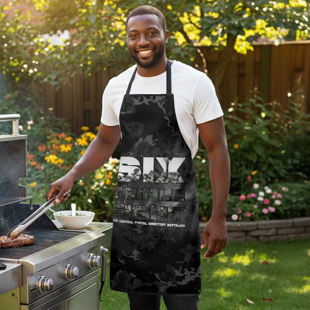 African American Heroes Apron Six Triple Eight - Camo Style
