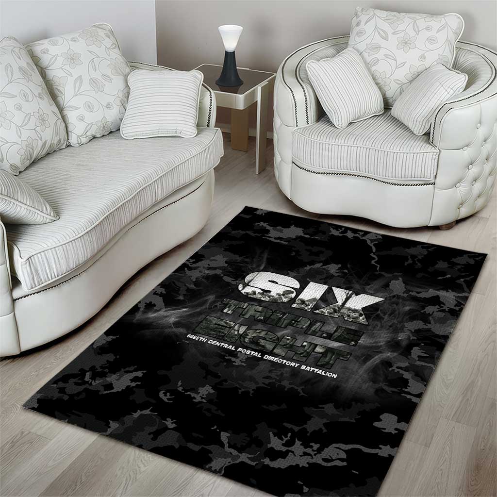 African American Heroes Area Rug Six Triple Eight - Camo Style