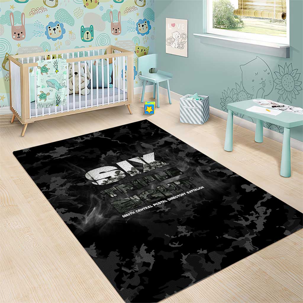 African American Heroes Area Rug Six Triple Eight - Camo Style