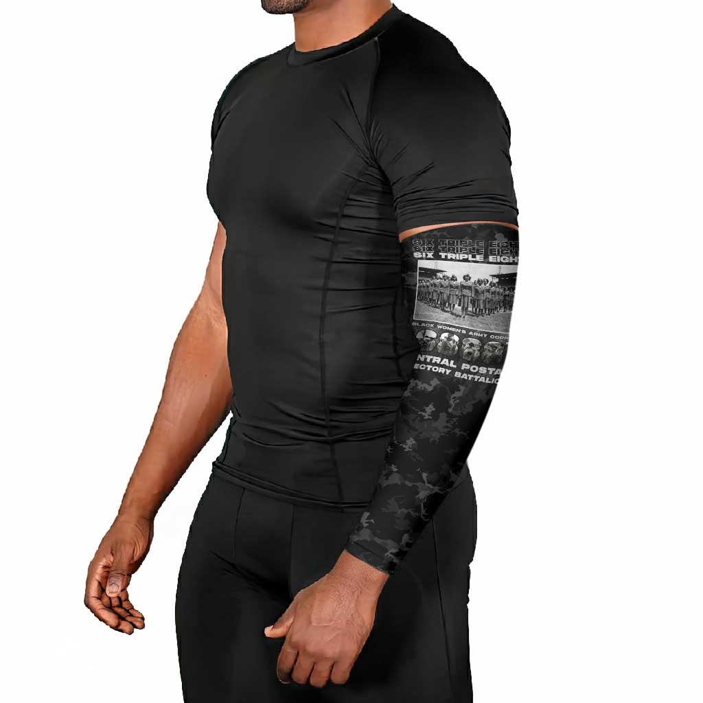 African American Heroes Arm Sleeves Six Triple Eight - Camo Style