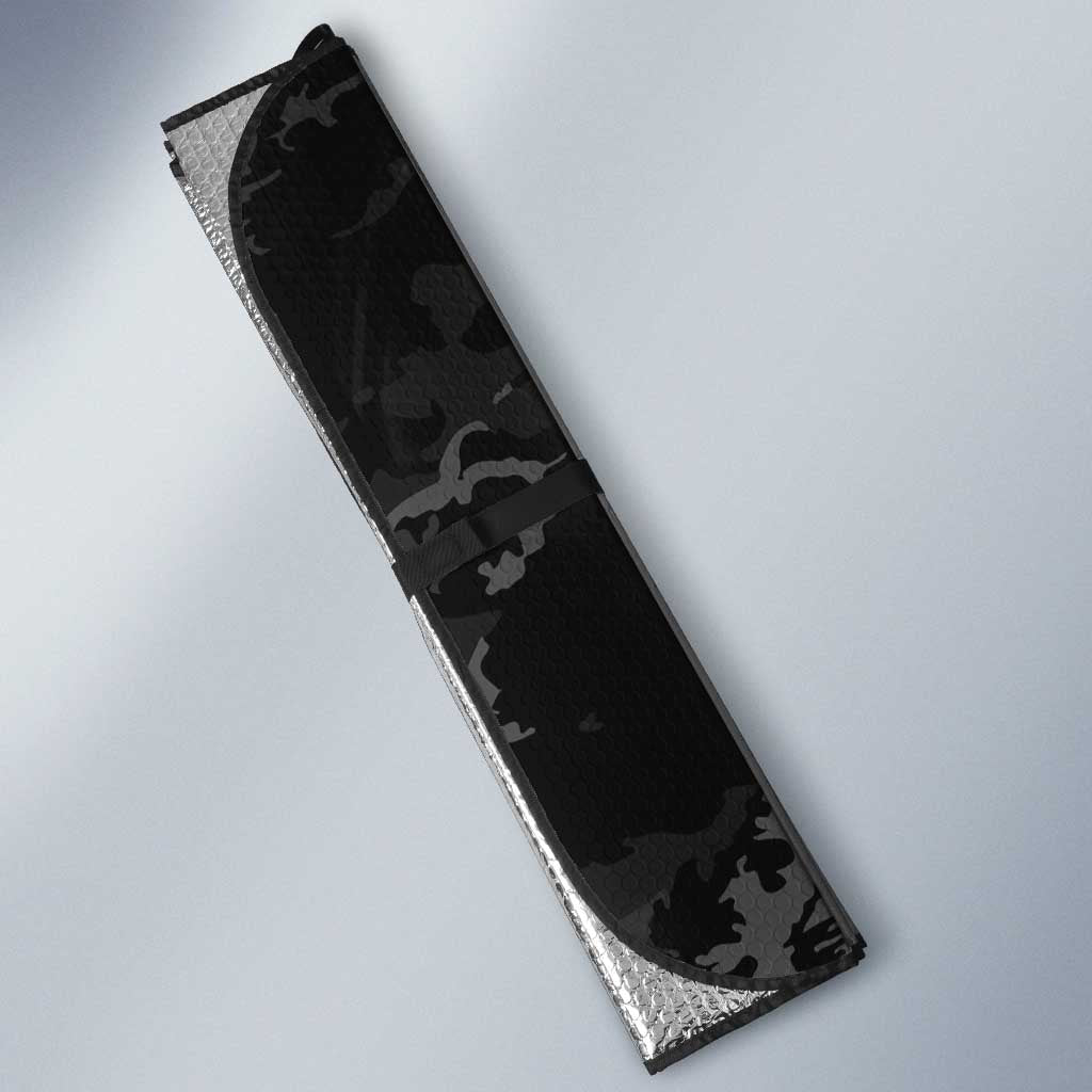 African American Heroes Auto Sun Shade Six Triple Eight - Camo Style