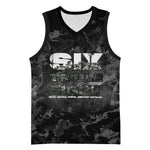 African American Heroes Basketball Jersey Six Triple Eight - Camo Style