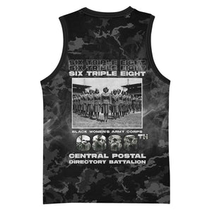 African American Heroes Basketball Jersey Six Triple Eight - Camo Style