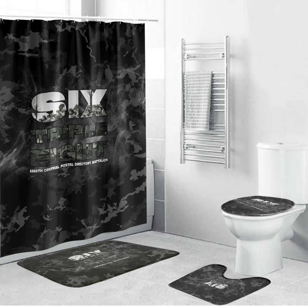 African American Heroes Bathroom Set Six Triple Eight - Camo Style