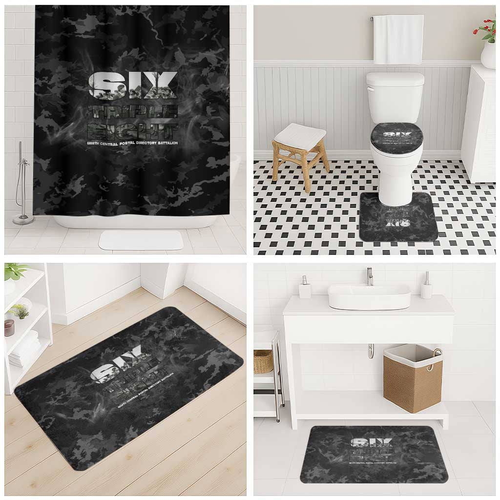 African American Heroes Bathroom Set Six Triple Eight - Camo Style