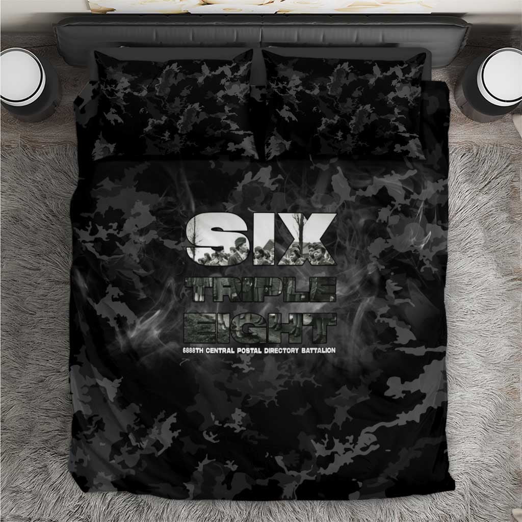 African American Heroes Bedding Set Six Triple Eight - Camo Style