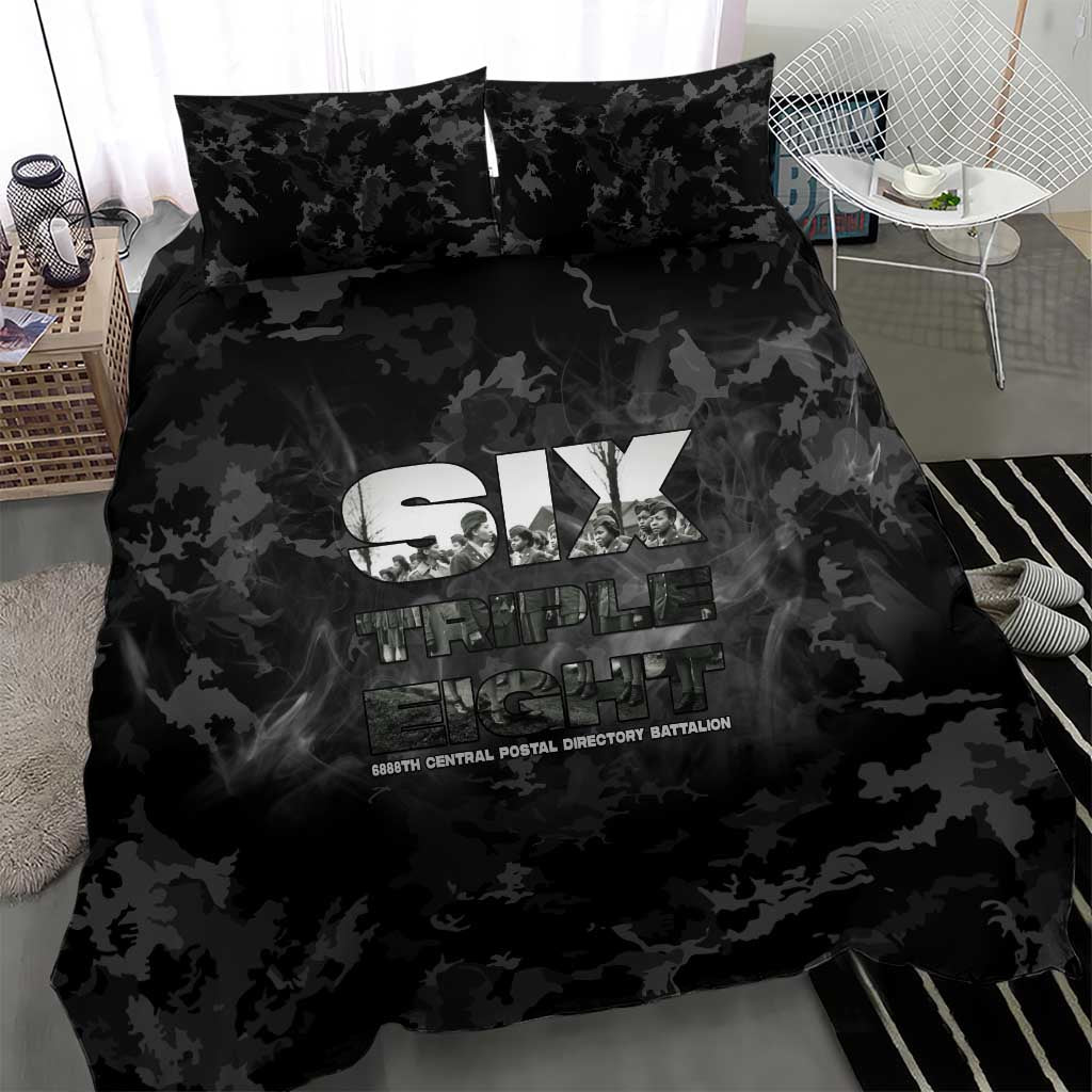 African American Heroes Bedding Set Six Triple Eight - Camo Style
