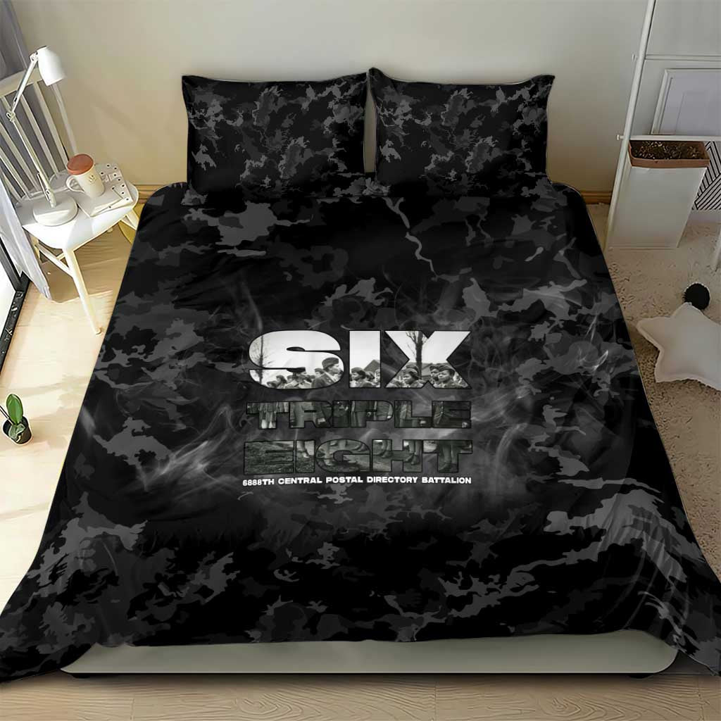 African American Heroes Bedding Set Six Triple Eight - Camo Style