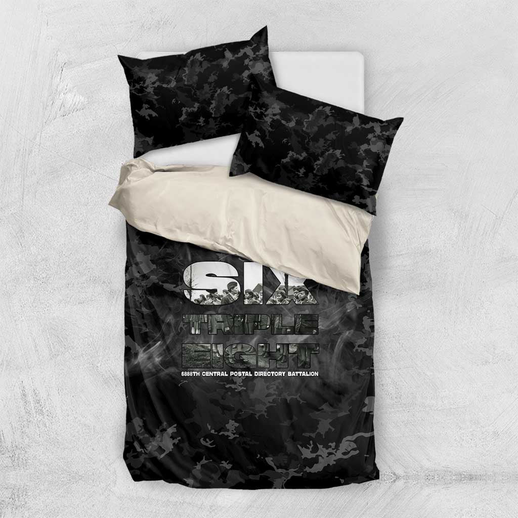 African American Heroes Bedding Set Six Triple Eight - Camo Style