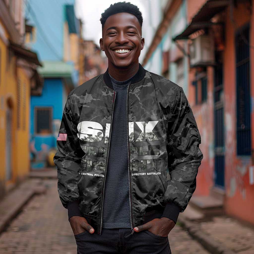 African American Heroes Bomber Jacket Six Triple Eight - Camo Style