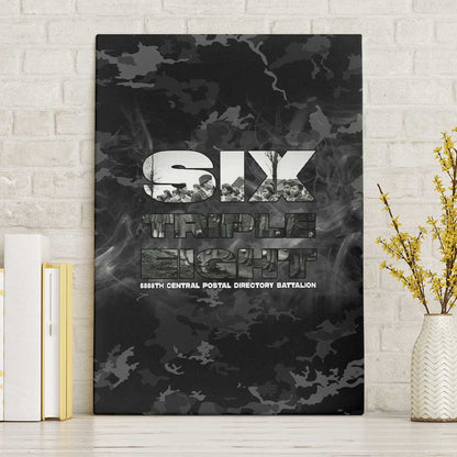 African American Heroes Canvas Wall Art Six Triple Eight - Camo Style