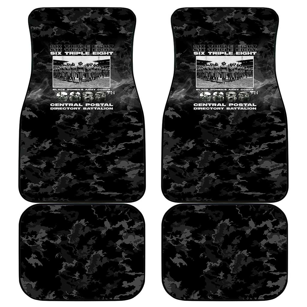 African American Heroes Car Mats Six Triple Eight - Camo Style