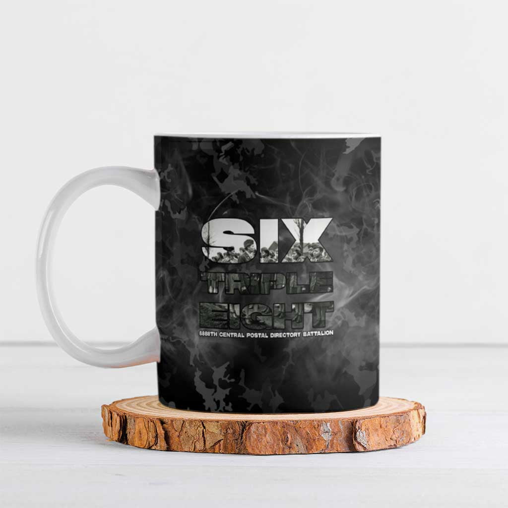 African American Heroes Ceramic Mug Six Triple Eight - Camo Style