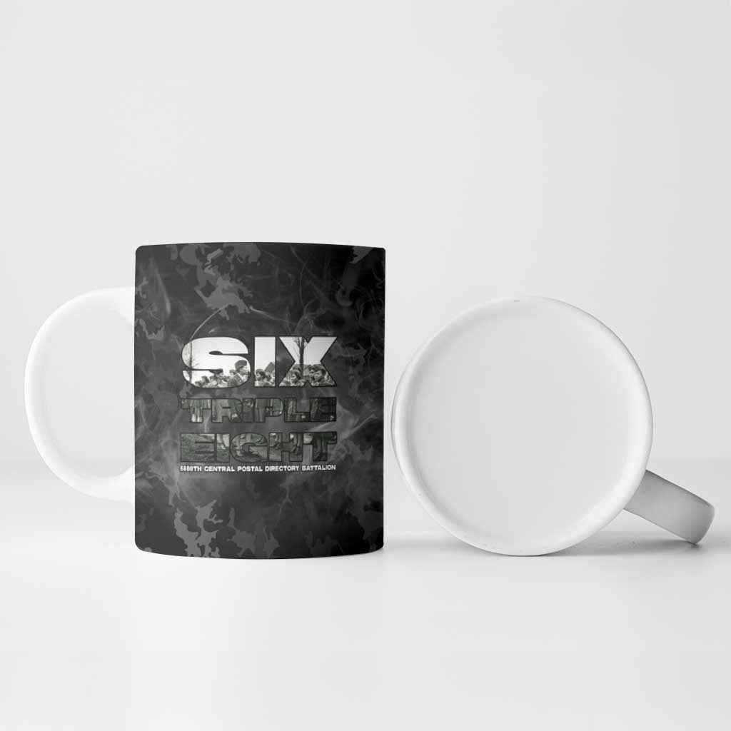 African American Heroes Ceramic Mug Six Triple Eight - Camo Style