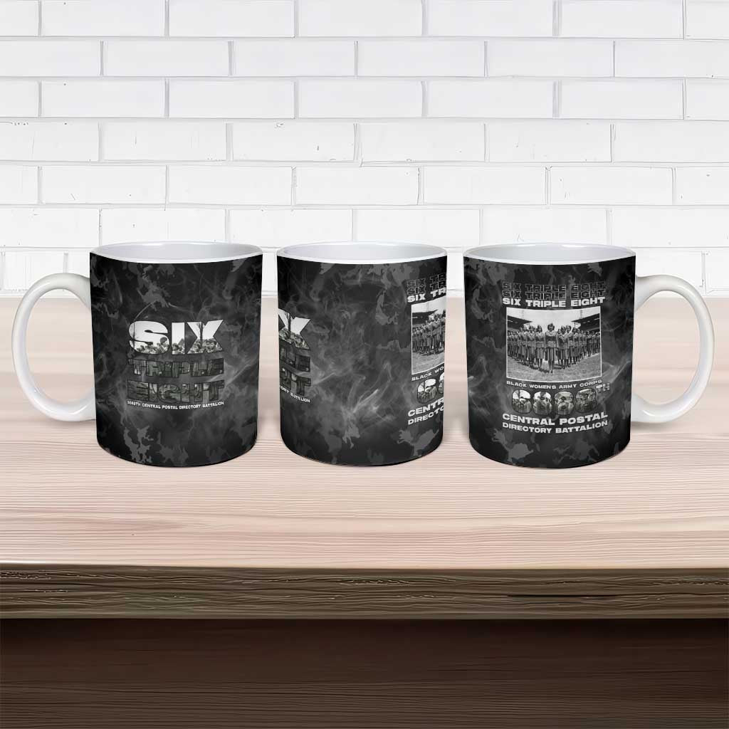 African American Heroes Ceramic Mug Six Triple Eight - Camo Style