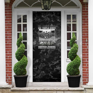 African American Heroes Door Cover Six Triple Eight - Camo Style
